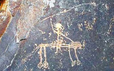 Comet abstracion in Negev Rock Art
