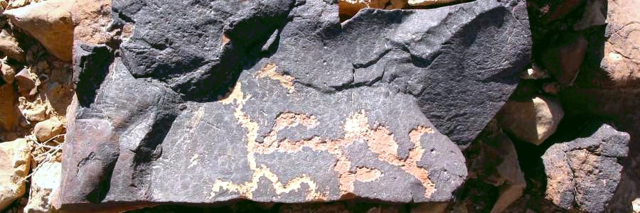 Rock Art from Negev Desert depicting the Canaanite myth of Baal and Mot