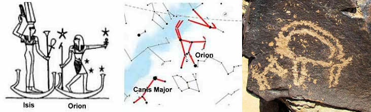 The ibex with the dog and the corresponding constellation map